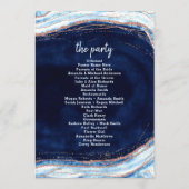 Programme Cérémonie du Mariage de la Géode d'or Rose bleu Sa (Dos)