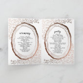 Programme Cérémonie du Mariage de la marmotte de bois rustiq (Intérieur)