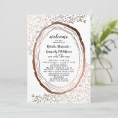 Programme Cérémonie du Mariage de la marmotte de bois rustiq (Debout devant)