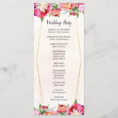 Programme Cérémonie du Mariage de la pivoine rouge de corail (Dos)