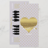 Programme Cérémonie du Mariage de la Polka Gold de Bride Co (Devant / Derrière)