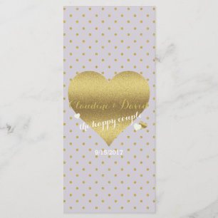 Programme Cérémonie du Mariage de la Polka Gold de Bride Co