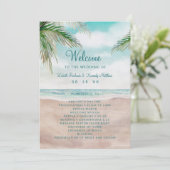 Programme Cérémonie du Mariage de la scène de la plage peint (Debout devant)