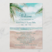 Programme Cérémonie du Mariage de la scène de la plage peint (Devant)