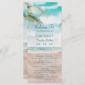 Programme Cérémonie du Mariage de la scène de la plage peint (Devant / Derrière)