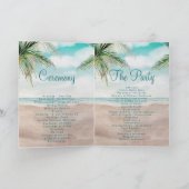 Programme Cérémonie du Mariage de la scène de la plage peint (Intérieur)