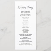 Programme Cérémonie du Mariage de la typographie Décontracté (Dos)