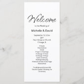 Programme Cérémonie du Mariage de la typographie Décontracté (Devant)