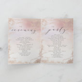 Programme Cérémonie du Mariage Ombre Blush Pink Frosted Foil (Intérieur)