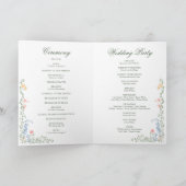 Programme Cérémonie du Mariage Rose français Meadow Pastel (Intérieur)