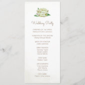 Programme Cérémonie florale de Mariage ivoire Peony (Dos)