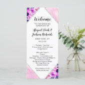 Programme Cérémonie florale pourpre diamant Mariage enchanté (Debout devant)