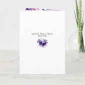 Programme Cérémonie florale violet hexagone Mariage enchanté (Dos)
