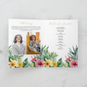 Programme Cérémonie funèbre de fleurs tropicales Ordre du se (Intérieur)