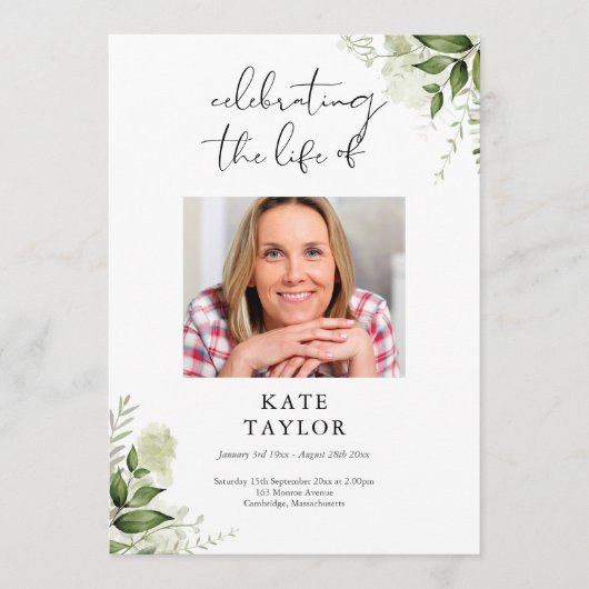 Programme Cérémonie funéraire Commémorative De Verdure Ordre (Devant)