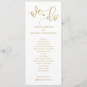 Programme Cérémonie mariage Calligraphie de rebond moderne o (Devant)