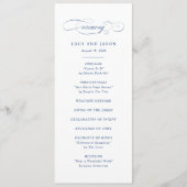 Programme Cérémonie Mariage classique d'élégance de script (Devant)