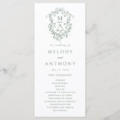 Programme Cérémonie Mariage de la Cimetière Florale Élégante (Devant)