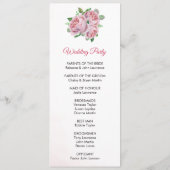 Programme Cérémonie Mariage du Bouquet Rose (Dos)