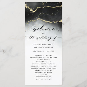 Programme Cérémonie Mariage Ethereal Mist Ombre Black Moody