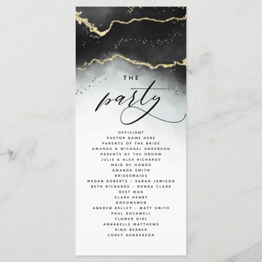 Programme Cérémonie Mariage Ethereal Mist Ombre Black Moody (Dos)