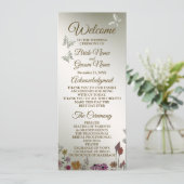 Programme Cérémonie mariage Fleurs de Jardin colorées Rustiq (Debout devant)