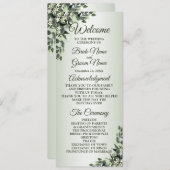 Programme Cérémonie mariage Florale Verdure Eucalyptus Feuil (Devant / Derrière)