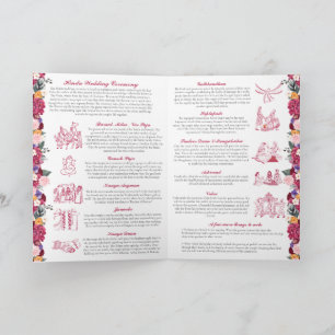 Programme Cérémonie Mariage hindoue Fleurs tropicales lumine