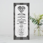 Programme Cérémonie Mariage Steampunk Coeurs Cogs Retro (Debout devant)