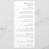 Programme Cérémonie minimaliste des Mariages (Dos)