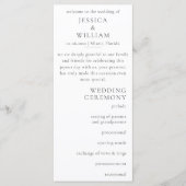 Programme Cérémonie minimaliste des Mariages (Devant)