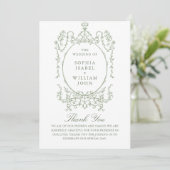 Programme Cérémonie victorienne de Mariage orné Grace Sage v (Debout devant)