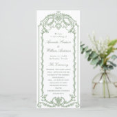 Programme Cérémonie victorienne de Mariage orné Grace Sage v (Debout devant)