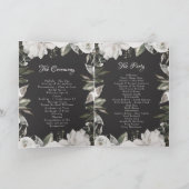 Programme Cérémonie vintage de Mariage blanc cerisâtre (Intérieur)