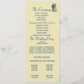 Programme Cérémonie vintage de Mariage de la mariée (Dos)