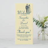 Programme Cérémonie vintage de Mariage de la mariée (Debout devant)