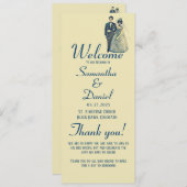 Programme Cérémonie vintage de Mariage de la mariée (Devant / Derrière)