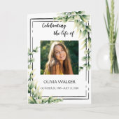 Programme Cérémonies funéraires vertes, ordre de service Pro (Devant)