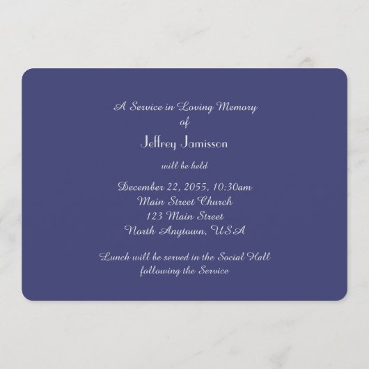 Programme Ceux que nous aimons Memorial Service, drapeau amé (Dos)