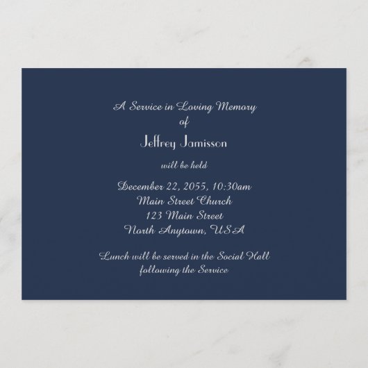 Programme Ceux que nous aimons Service commémoratif Vieux Cr (Dos)