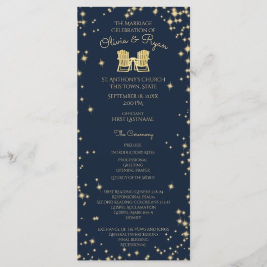 Programme Chaises Adirondack et Starry Sky Navy Blue (Devant)