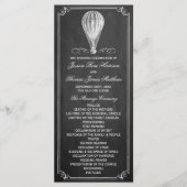 Programme Chalkboard Hot Air Balloon Collection Mariage (Devant)