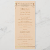 Programme Champagne céleste Gold Sun Moon Stars Mariage (Devant)