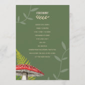 Programme Charme Rustique Woodland Nature Inspiré Mariage (Dos)