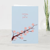 Programme Cherry Blossom Mariage à thème (Dos)