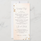 Programme Chic Blush Pink Watercolor Wedding (Dos)