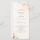 Programme Chic Blush Pink Watercolor Wedding (Devant)
