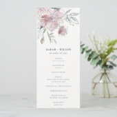 Programme Chic Blush Watercolor Floral Wedding (Debout devant)