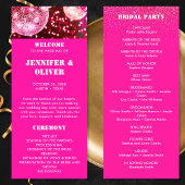 Programme Chic Bold Parties scintillant rose Retro Mariage d