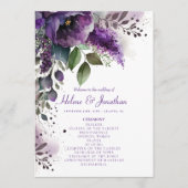 Programme Chic Botanique Floral Moderne Mariage élégant (Devant)